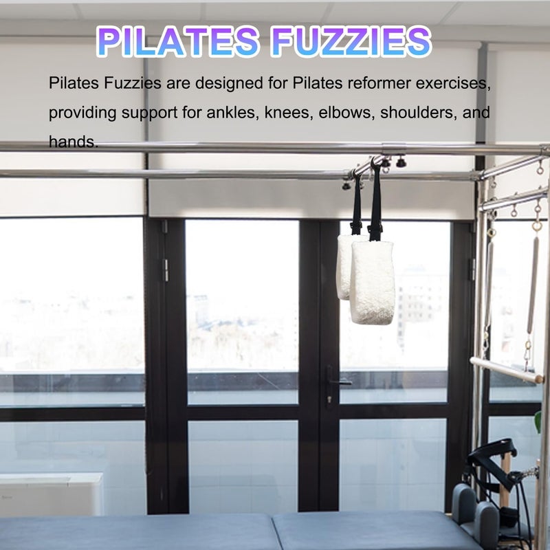 Lights Mountain Adjustable Pilates Fuzzies Straps - Premium Plush Cuffs for Pilates Cadillac Reformer, Pilates Equipment for Home and Studio, Provides Comfort, Stability, and Support During Workouts - Image 5